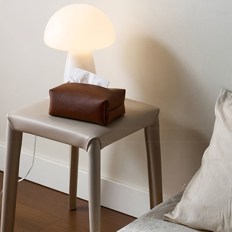 Modern Minimalist Tissue Box - Beige/Neutral Colors, Durable Faux Leather-like material, Compact Rectangular design for Living Room, Bathroom, Office, Restaurant - Decorative Napkin Storage Organizer for Home & Commercial Spaces, Bathroom Accessory, Sleek