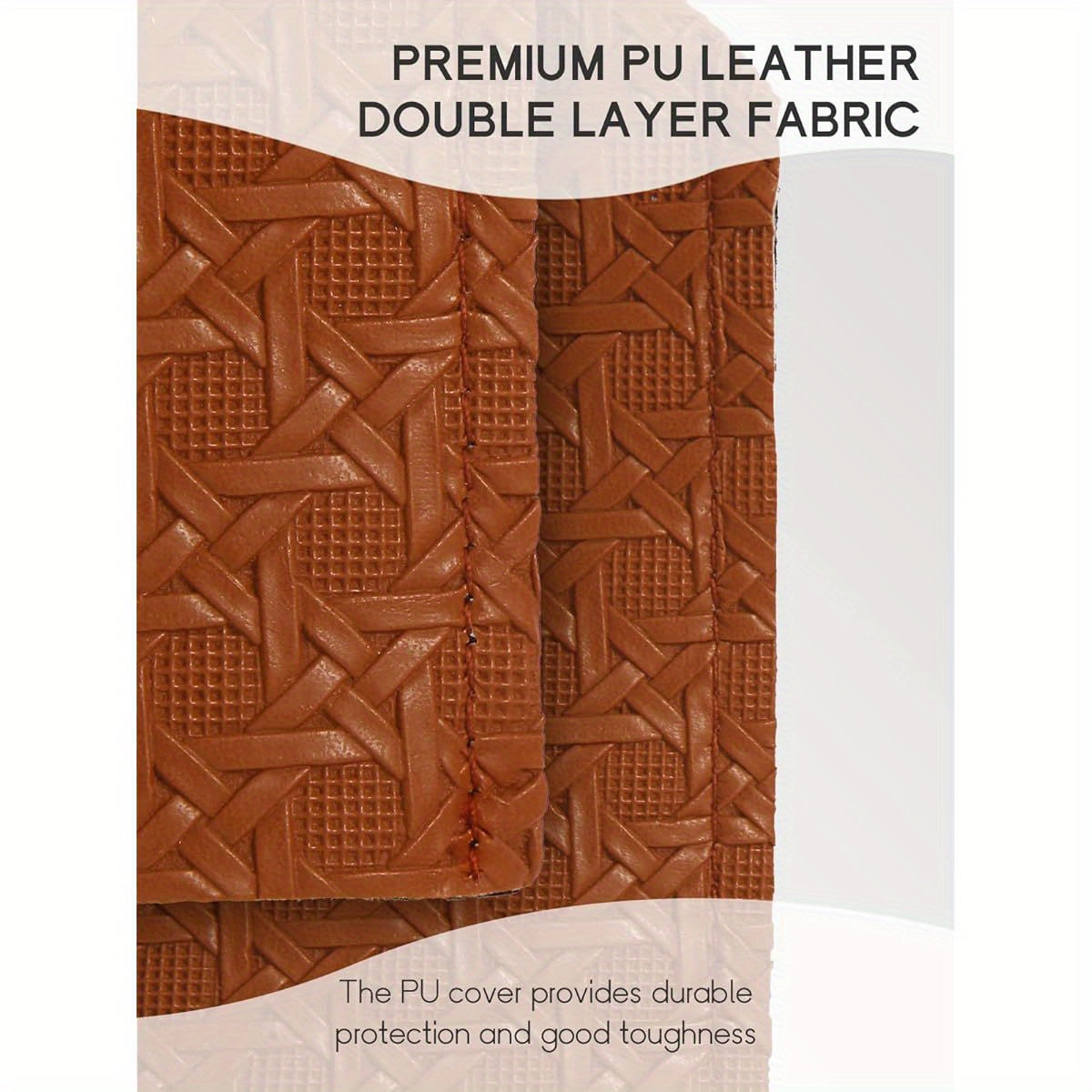 Elegant Square Tissue Box Cover with Textured Pattern - 5"x5"x5" Camel Design, Durable Plastic Bathroom Organizer for Tissues, Toiletries & Cosmetics, Toiletry Storage, Decorative Holder, Sturdy Construction