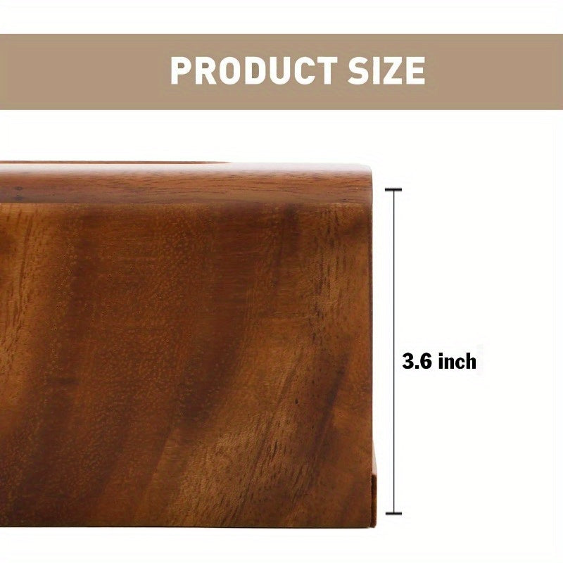Premium Walnut Wood Tissue Box Cover 5.6x5.6x6 Wooden Box Holder with Slide Out Bottom Modern Decor Look for Bedroom Dining Table Office 100% Wood