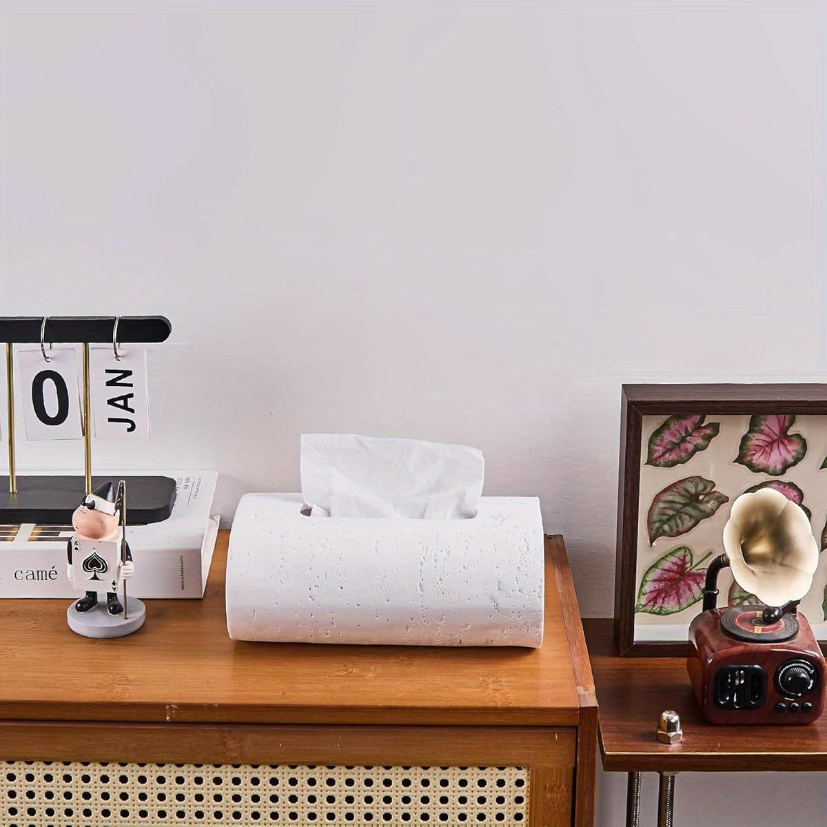 Tissue Box Holder - Modern Minimalist Bathroom & Living Room Decor, Elegant Tissue Dispenser for Kitchen, Bedroom, Office - Durable Plastic Construction, Compatible with Standard Tissues - Decorative Organizer for Home or Commercial Spaces, Sophisticated