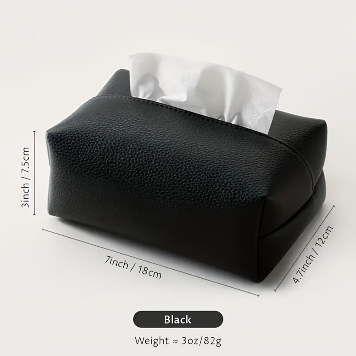 Modern Minimalist Tissue Box - Beige/Neutral Colors, Durable Faux Leather-like material, Compact Rectangular design for Living Room, Bathroom, Office, Restaurant - Decorative Napkin Storage Organizer for Home & Commercial Spaces, Bathroom Accessory, Sleek