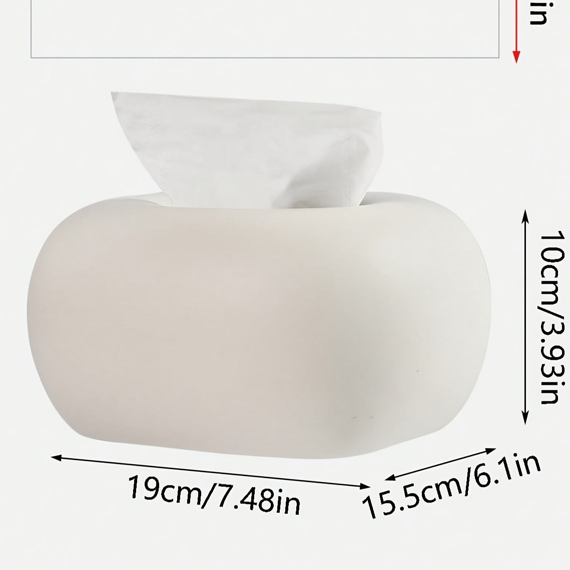 Ceramic Tissue Box Cover | Rectangular Design with Lid | Multi-Use for Dining Table, Kitchen & Living Room | Elegant Home Decor Accessory | Neutral Color